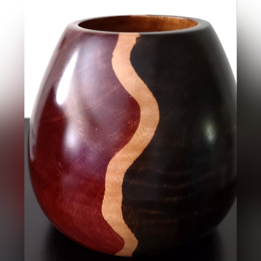 Vintage Wood Vase/Decor Piece
